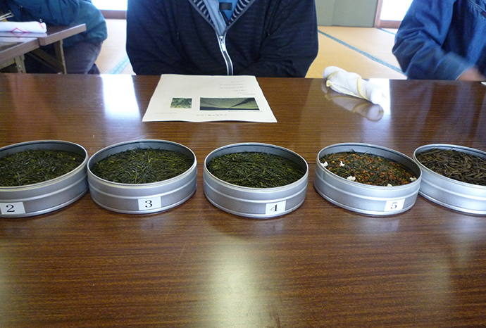 日本茶を愉しむ会（2017年3月）高瀬茶試飲の様子